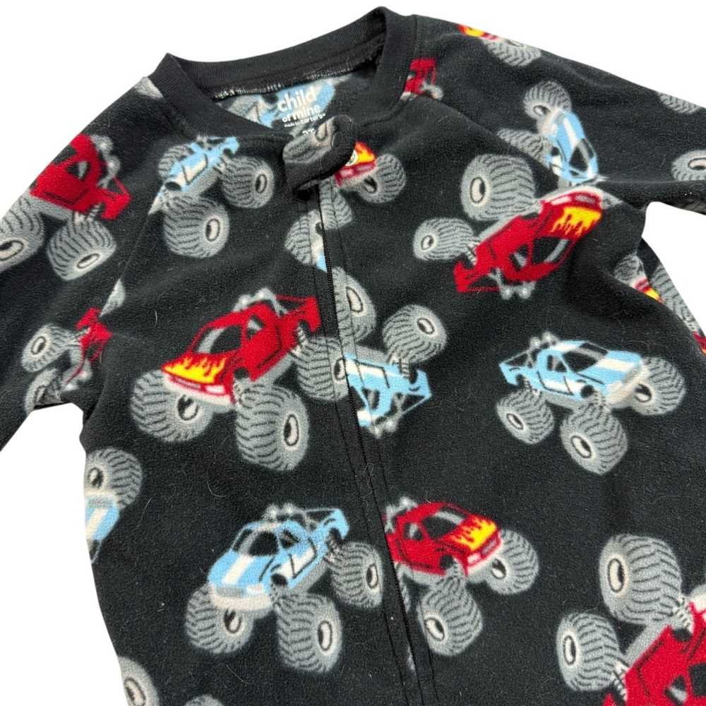 Carter’s Fleece Monster Truck Footed Pajamas – Toddler 4T - Picture 2 of 5